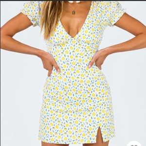 Princess Polly Kasey Mini Dress Yellow Print